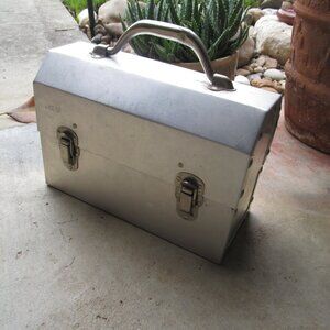 Vintage Mid Century Aluminum Miners Lunchbox Pail